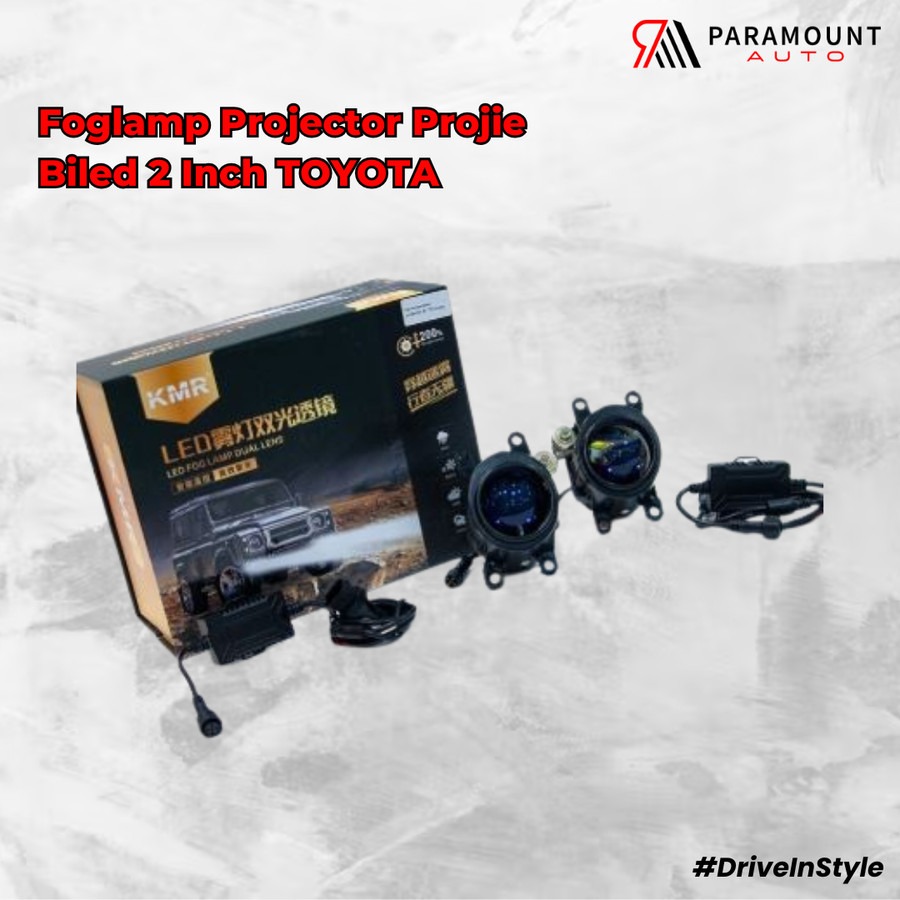 Foglamp Projector Projie Biled 2 Inch TOYOTA / Fog Lamp Proyektor LED Blue Lens - 1 WARNA - 1 WARNA