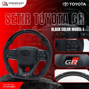 Paramount Auto Setir Toyota Black Paint Carbon Glossy Steering Wheel Sport Premium OEM - Real Carbon, Model 1